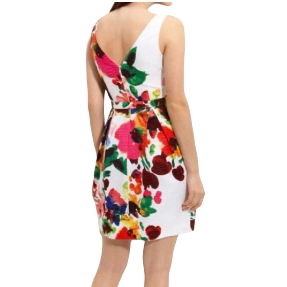 Eliza J Floral Fit And Flare Belted Dress - Picture 2 of 10